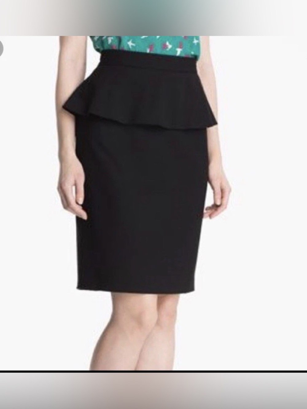 Vince Camuto black peplum pencil skirt
